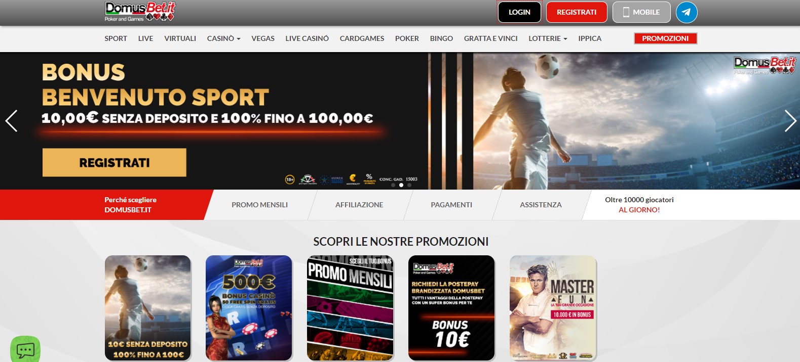 Panoramica del nuovo bookmaker DomusBet