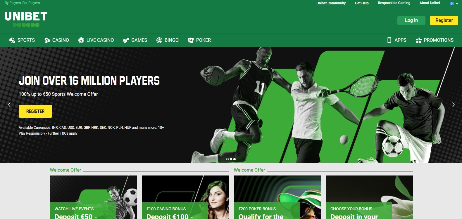 Unibet - scommesse sportive dal vivo